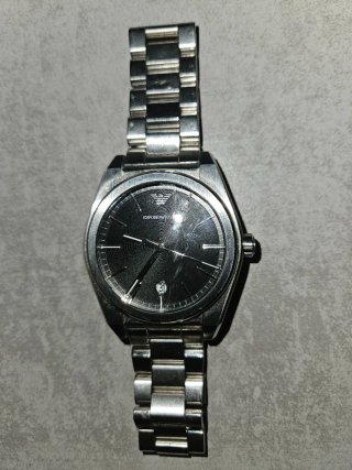 Reloj Emporio Armani Negro y Plateado