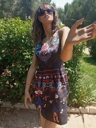 Vestido BOHO Chic pedrería Talla S/M