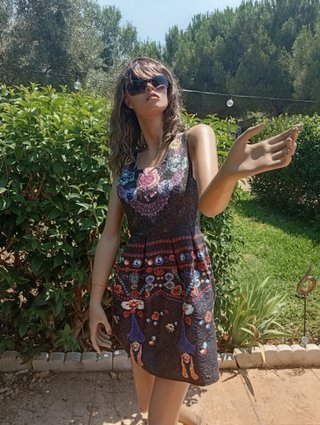 Vestido BOHO Chic pedrería Talla S/M