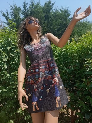 Vestido BOHO Chic pedrería Talla S/M