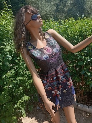 Vestido BOHO Chic pedrería Talla S/M
