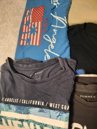 Lote 8 Camisetas Manga Corta Caballero Tallas L XL