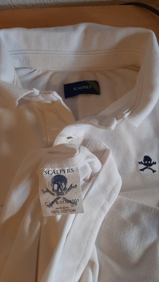 2 Polos Scalpers Hombre Naranja y Blanco