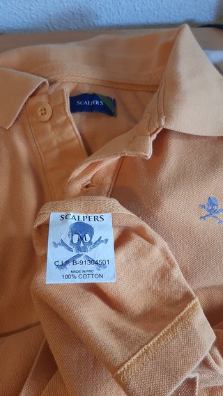 2 Polos Scalpers Hombre Naranja y Blanco
