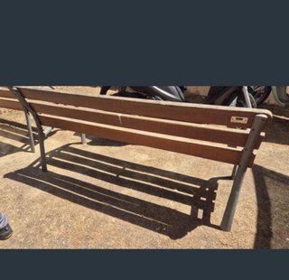 2 Bancos Madera y Metal para Jardín