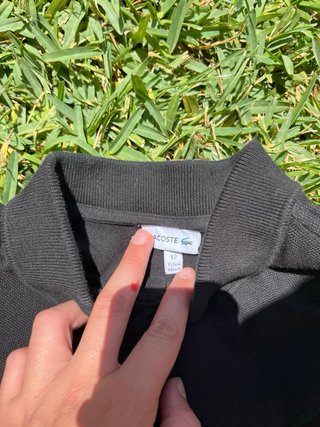 Polo Lacoste niño negro