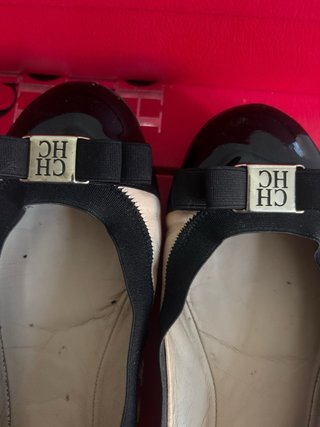 Bailarinas CH Talla 38 Beige y Negro