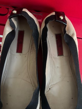 Bailarinas CH Talla 38 Beige y Negro