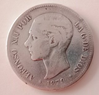 2 Monedas Plata 5 Ptas Alfonso XII y XIII España