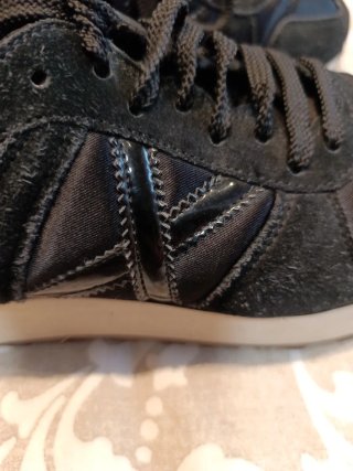 Bamba Zapatillas Negras/ ante