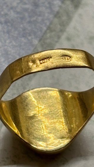 Anillo Sello Oro 18K inicial B - Perfecto estado