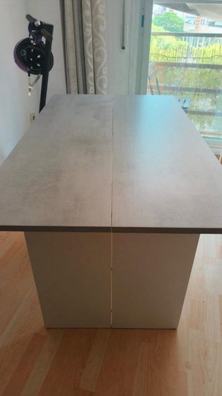 Tavolo consolle in pietra e legno