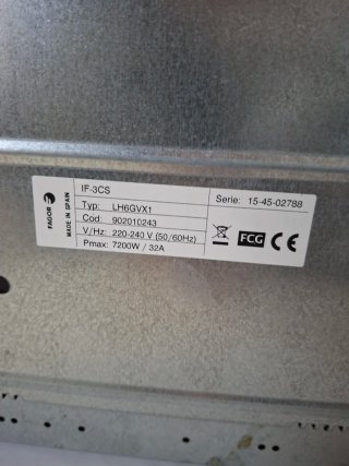 Placa de Inducción Fagor 3 fuegos