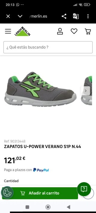 Zapatos de seguridad grises y verdes