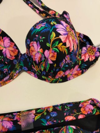 Bikini donna taglia 50 fantasia floreale