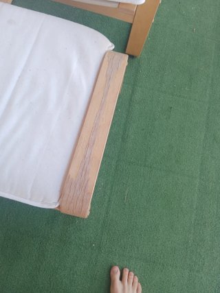 2 Sillas de Jardín + mesita/reposapies Ikea Madera