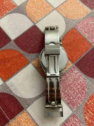Reloj Fossil Big Tic Negro y Plateado