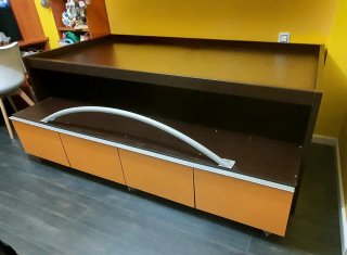 Cama nido doble con cajones.