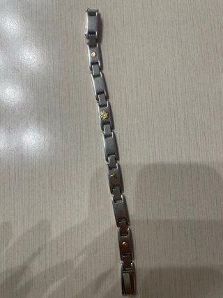 Bracciale Acciaio e Oro con Fiore