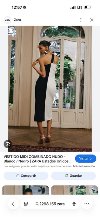 Vestido Midi combinado nudo Zara