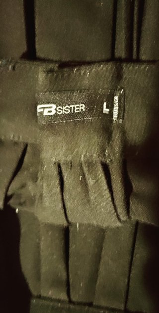 Falda tablas negra FBSISTER Talla L