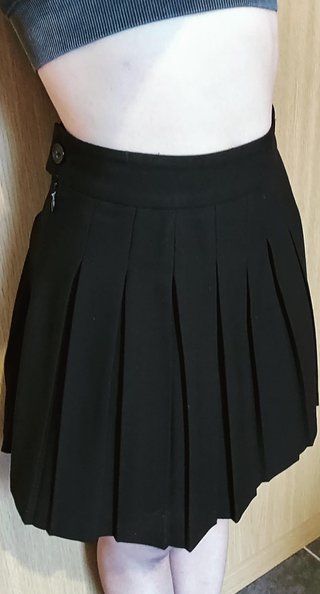 Falda tablas negra FBSISTER Talla L
