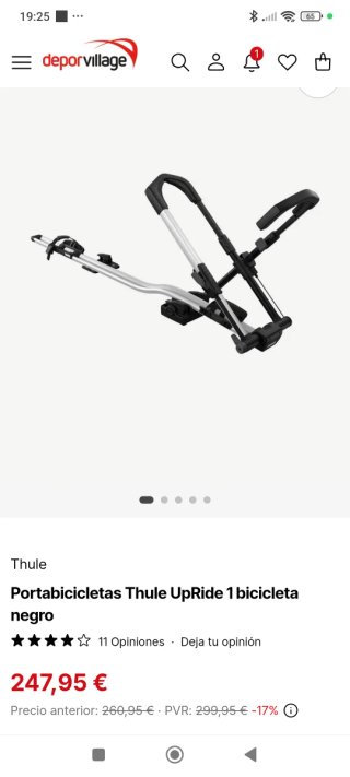 Portabicicletas Thule Upride