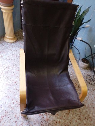 Sillón Arsunda Ikea Piel y Madera