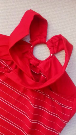 Top halter Y2K righe rosse tg S