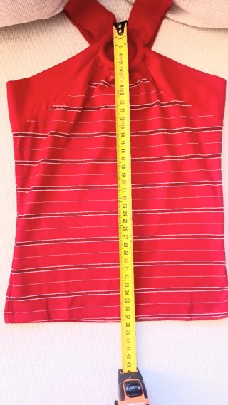 Top halter Y2K righe rosse tg S