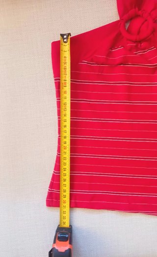 Top halter Y2K righe rosse tg S