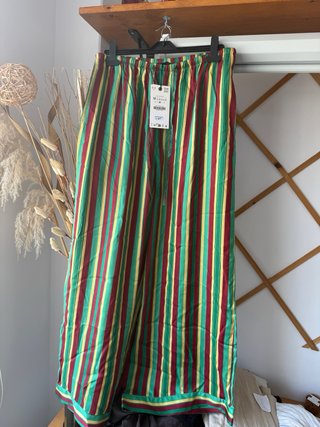 Pantalón pijamero rayas Zara