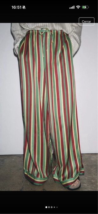 Pantalón pijamero rayas Zara