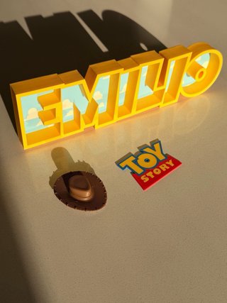 Nombre Toy Story 3D Personalizado Woody / Jessie