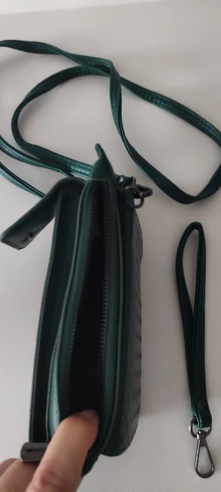 Bandolera móvil y cartera 2 en 1 verde