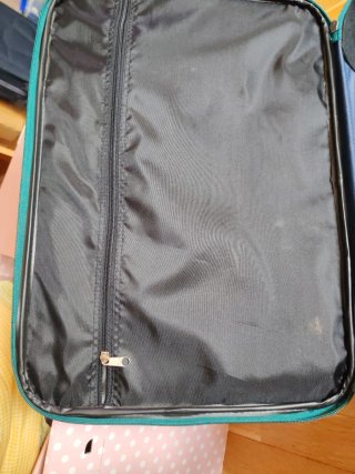 Maleta de viaje  azul y verde 35 x 56 x 22
