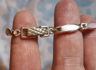 Pulsera Plata y Piedra Rosa