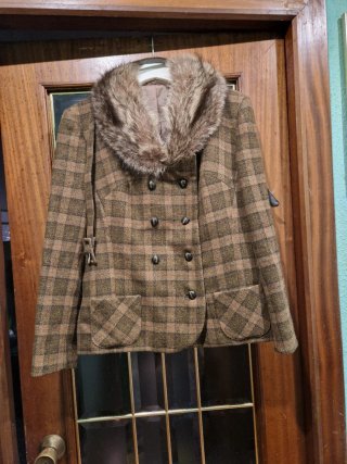 Abrigo cuadros talla M/38