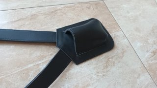 Correa Porta Estandarte Piel Negra