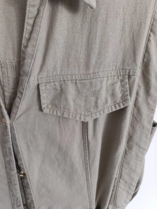 Vestido verde militar con bolsillos talla M Zara