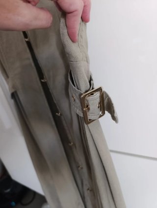 Vestido verde militar con bolsillos talla M Zara