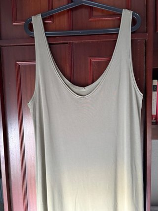 Vestido largo verde oliva talla única