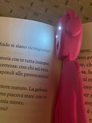 Segnalibro luminoso a forma di omino