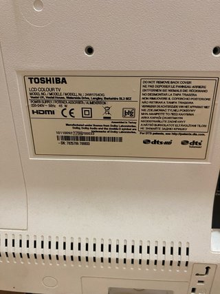 TV Toshiba Blanca