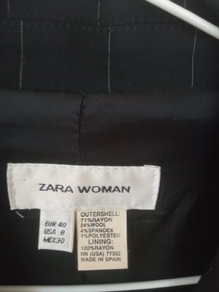 Americana Zara WOMAN rayas negra