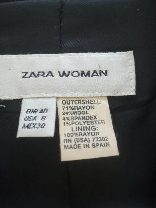Americana Zara WOMAN rayas negra
