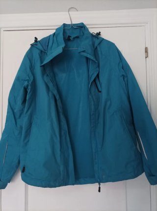 Chubasquero mujer azul/verde