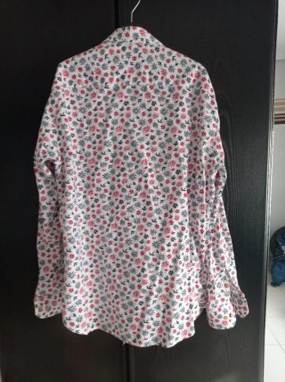 Camisa Caballero Manga Larga Estampada XL