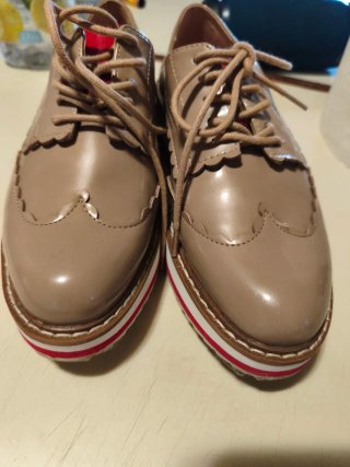 Zapatos Zara Woman Talla 35 Beige/Rojo