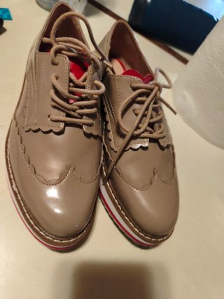 Zapatos Zara Woman Talla 35 Beige/Rojo